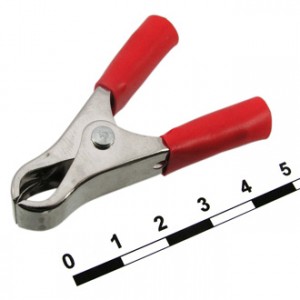 8-0036 RED, Зажим-крокодил 15А 48,8мм, красный