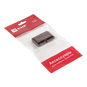 Заглушка (20х10) (4 шт) темное дерево EKF-Plast