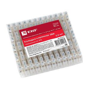 Колодка клеммная 6кв.мм 6А полистирол PROxima plc-KK-6-6