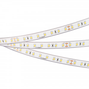 Лента герметичная RTW-PS-A80-12mm 24V Warm3500 (4.8 W/m, IP67, TWP100, 5m) 045162, Светодиодная лента RTW-A80, герметичная IP67 (PS - силиконовая экструзия). Светодиоды SMD 2835, 80 шт/м (400 шт на 5 м), белая плата, ширина 10 мм, скотч 3M. Цвет ТЕПЛЫЙ 3500 K, цветопередача CRI>85, угол 120°. Питание 24 В, мощность 4.8 Вт/м (24 Вт на 5