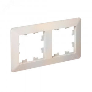 ATLASDESIGN AIR 2-постовая РАМКА, ЖЕМЧУГ/дымчатый белый ATN220402