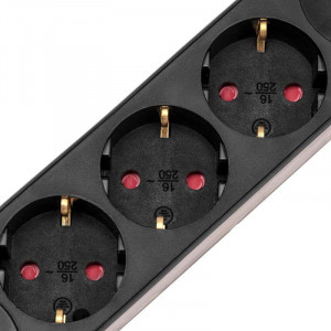 Удлинитель 3х3м с заземл. STANDARD 2хUSB 3х1кв.мм с выкл. черн. Rexant 13-4022