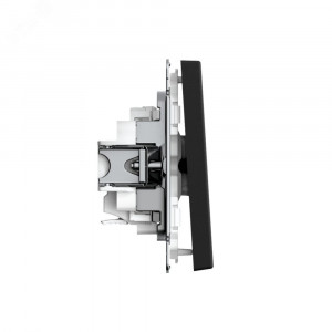 ARTGALLERY 1-клавишный ВЫКЛЮЧАТЕЛЬ КНОПОЧНЫЙ, механизм, быстрозажимные клеммы, КАРБОН GAL001015S