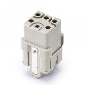 Розеточная контактная вставка SQ-005/0-FC, Розеточная контактная вставка, обжимная фиксация, 5 полюсов + PE, типоразмер 3A, 230V/400V, 16A, (обжимные контакты поставляются отдельно)