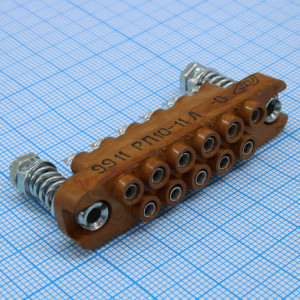 РП10-11 Л-О розетка, Соединитель  низкочастотный, прямоугольный, внутреннего монтажа