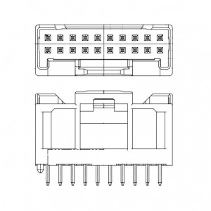 503091-1421, Проводные клеммы и зажимы iGrid V Hdr Dul Row w/ PCB Loc