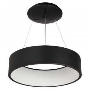 Светильник SP-TOR-RING-HANG-R460-33W Warm3000 (BK, 120 deg) 023393(1), Подвесной светильник 33Вт, черный круглый корпус. Цвет ТЕПЛЫЙ БЕЛЫЙ 3000K, св.поток 1900 лм, CRI(Ra)>80, угол 120°. Размер светильника Ф455x110мм. Максимальная длина подвеса 1200мм. Питание AC220-240V, 33Вт, драйвер встроенный (30-42V, 750mA).