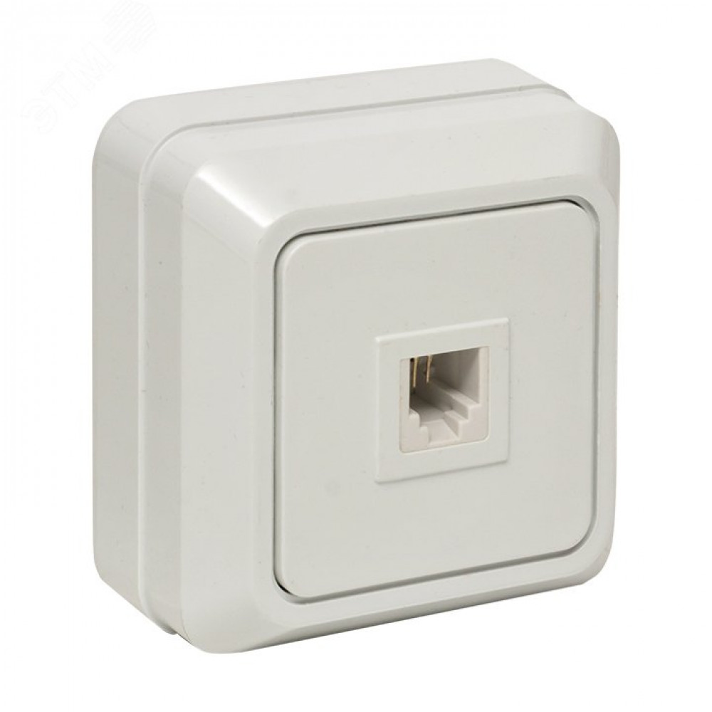 Изображение товара Розетка телефонная RJ11 серия Рим EKF PROxima белая