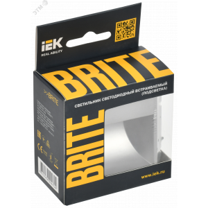 Подсветка светодиодная BRITE встраив. ПЛ20-БрА алюм. BR-FL20-K47