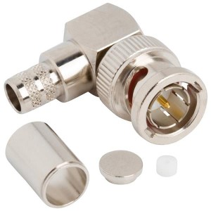 112990, РЧ соединители / Коаксиальные соединители BNC RA Crimp Plug B1694A, 75 Ohm