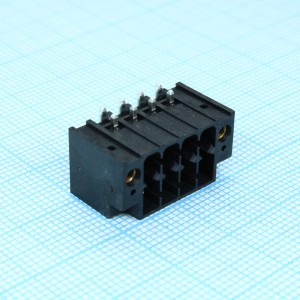 DMC 1.5/ 4-G1F-3.5-LR P20THR, Корпусная часть для печатных плат, номинальный ток: 8 A, расчетное напряжение (III/2): 160 В, номинальное сечение: 1,5 мм?, полюсов: 4, размер шага: 3,5 мм, цвет: черный