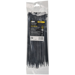Хомут 3.6х250мм P6.6 стандартный черн. (уп.100шт) IEK UHH30-D036-250-100-K02