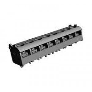 1546927-8, Клеммные колодки с изолирующими перегородками 8P R/A BARRIER STRIP 8.26MM 300V 15A BLK