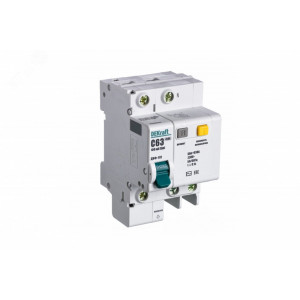 Выключатель автоматический дифференциальный АВДТ встроенная защита от сверхтоков 1P+N 63А 100мА AC С ДИФ-101 15208DEK