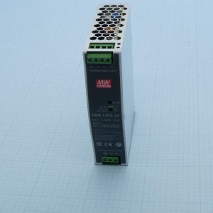 DDR-120A-24, DC-DC, 100.8Вт, вход 9…18В DC, выход 24В/5А, изоляция 4000В DC, в кожухе на DIN-рейку, 32х125.2х102мм, -40...+70°С