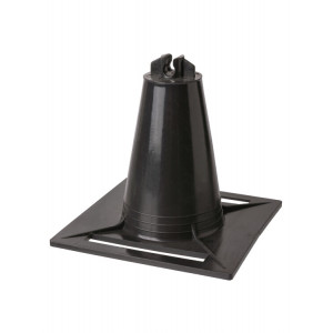 Держатель для плоской кровли универс. 120х120х100 мм c 1 фиксатором для прута 8 мм, без бетона, SQ2402-3089