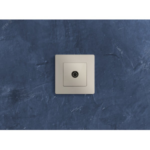 ETIKA Розетка телевизионная TV проходная 15дБ слоновая кость 672363