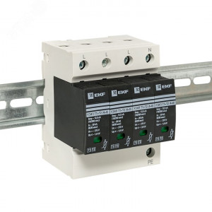 Устройство защиты от импульсных перенапряжений Т1+Т2; Iimp-12,5kA; In-20kA; Uc-275В; 4+0 EKF OV12-4-504