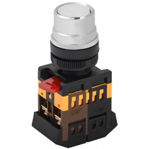 Кнопка ABLF-22 белый d22мм неон/240В 1з+1р BBT10-ABLF-K01