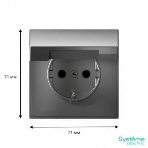 ARTGALLERY РОЗЕТКА с заземл. со шторк. с крышк., 16А, IP20,  механизм, быстрозажимные клеммы, сталь GAL000946S