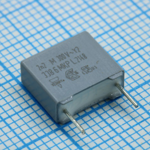 BFC233860222, Пленочный конденсатор Y2 2200пФ 1000VDC/300VAC ±20% 10х4х9мм 105°C