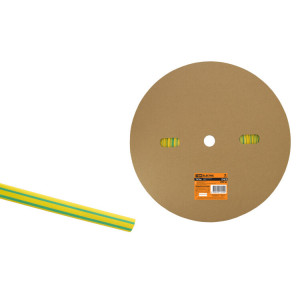 Термоусаживаемая трубка ТУТнг 4/2 желто-зеленая (200 м/ролл) SQ0518-0129