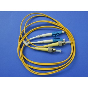 FPK-LC-ST-SM-DP-1, LC-SТ патч-корд одномодовый 1м (Duplex)