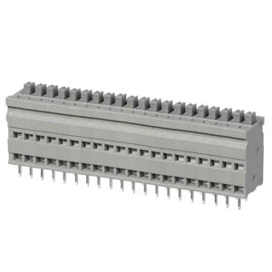 TBL009V-254-20GY-2GY, Фиксированные клеммные колодки Terminal block, screwless, 2.54, Vertical, 20, Gray w Gray Button