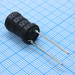 LGB-X1016-821K, Радиальная индуктивность 820uH 0.75A 0.89Ohm DCR p=6.5mm