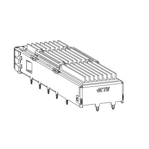 2342933-1, Соединители для ввода/вывода QSFP-DD 1X1 STANDARD W/ EXTRUDED HS