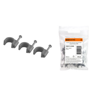 Скоба 35мм круглая пластиковая (серая) (50шт) SQ0514-0068