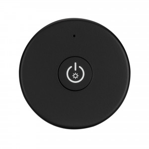 Панель Knob SMART-P87-DIM Black (3V, 1 зона, 2.4G) 028334, Накладная кнопочная миниатюрная панель 2.4 ГГц, цвет чёрный. Материал - пластик. Для управления одноцветными источниками света (ШИМ), 1 зона управления. Питание/рабочее напряжение 3V от батареи CR2032. Габариты 43х43х17 мм. Панель совместима с диммерами с