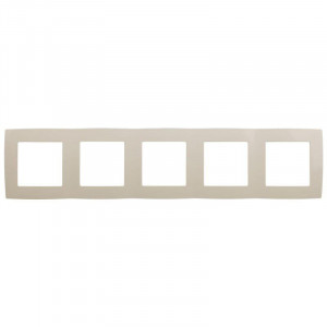 12-5005-02 Рамка на 5 постов, 2, слоновая кость (10/100/1600) Б0014782