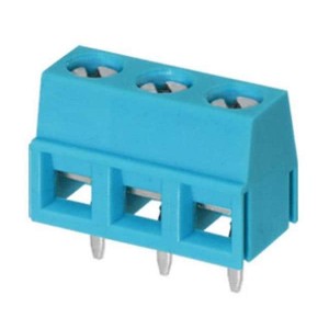TB006-508-07BE, Фиксированные клеммные колодки Terminal block, screw type, 5.08 , horizontal, 7 poles, CUI Blue, slotted screw, PCB mount