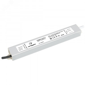 Блок питания ARPV-24045-D (24V, 1.9A, 45W) 022696, Источник напряжения с гальванической развязкой для светодиодных изделий. Входное напряжение 170-265 VAC. Выходные параметры: 24 В, 1,88 А, 45 Вт. Встроенный PFC >0,5. Герметичный алюминиевый корпус IP 67. Рабочая температура -30…+50C?. Габаритные размеры