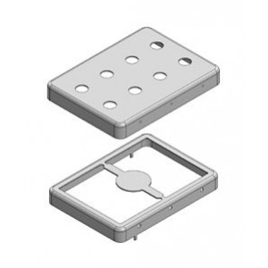 MS323-10P, Прокладки, пленки, поглотители и экраны для защиты от ЭМП 32.3 x 23.8 x 3.7mm RF Shield/EMI Shield Perforated Two-piece Tin Steel SMD