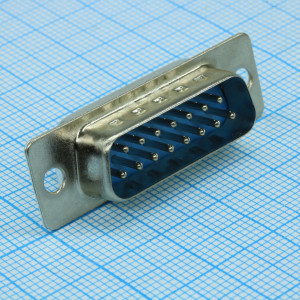 DS1033-15MUNSISS, вилка 15 pin на кабель (пайка)