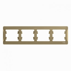 Рамка 4-м Glossa горизонт. титан SE GSL000404