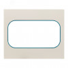 Стокгольм Рамка для розетки 2-местная белая с линией цвета синий PROxima EYM-G-302-30