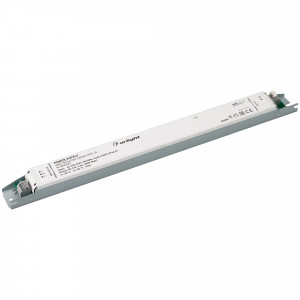 Блок питания ARV-SP24100-LONG-PFC-A (24V, 4.2A, 100W) 025479(1), Источник напряжения с гальванической развязкой для светодиодных изделий. Входное напряжение 220-240 VAC. Выходные параметры: 24 В, 4.2 А, 100 Вт. Встроенный PFC >0.95. Негерметичный алюминиевый корпус IP 20. Габаритные размеры длина 360 мм, ширина 30 мм,