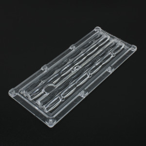ALSP173DXXLEDP60G, Групповая прямоугольная линза 2x6 на 12 светодиодов 3030/3535/5050, эфф=90%, диаграмма для спорта, 173x71.4мм, PC