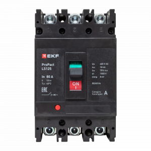 Автоматический выключатель LS125 18кА 3P 80А ProPact EKF