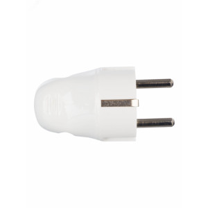 Вилка угловая ВПу11-01-Ст разборная с заземл. 16А бел. IEK EVP11-16-01-K01