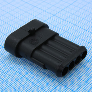 L-KLS13-CA043-1.5-04-MH-B, Корпус разъема 2 контакта шаг 6мм вилка