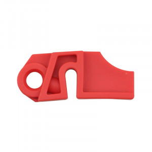 gwrD05-4, Блокиратор автоматических выключателей под отвертку, нейлон, ширина переключателя – до 5.3 мм, цвет – красный, 1 шт/упак
