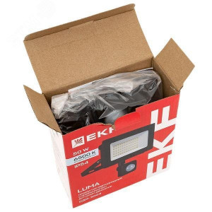 Прожектор светодиодный СДО-3004 50Вт 6500К IP54 с инфракрасным датчиком движения FLL-3004-50D-6500