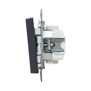 Механизм выключателя, одноклавишный, проходной, графит Эпика EKF UP1-SWG-11