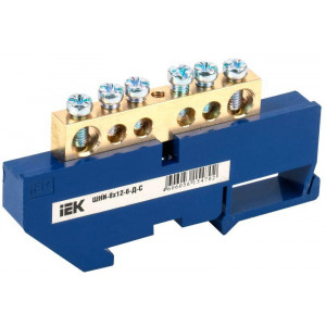 Шина нулевая на DIN-изол. ШНИ-8х12-6-Д-С YNN10-812-6D-K07