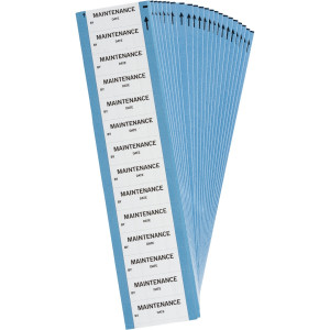 brd149365, WO-43-PK этикетки на картах "Maintenance", материал В-500, матовая виниловая ткань, цвет-черный на белом, размер 38.1х15.88мм, 350 шт/упак.
