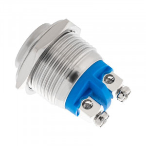 Кнопка антивандальная ?16 Б/Фикс (2с винт) (ON)-OFF выпуклая (A16-A3) (в упак. 1шт.) 06-0348-A